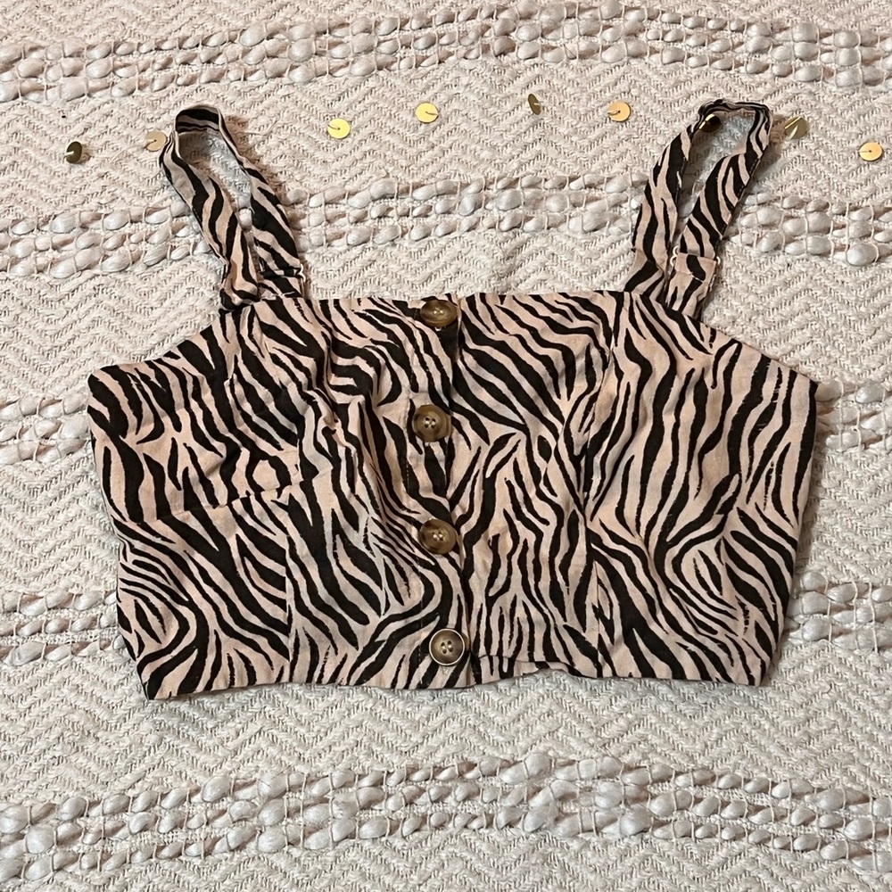 Zebra Style Crop Top